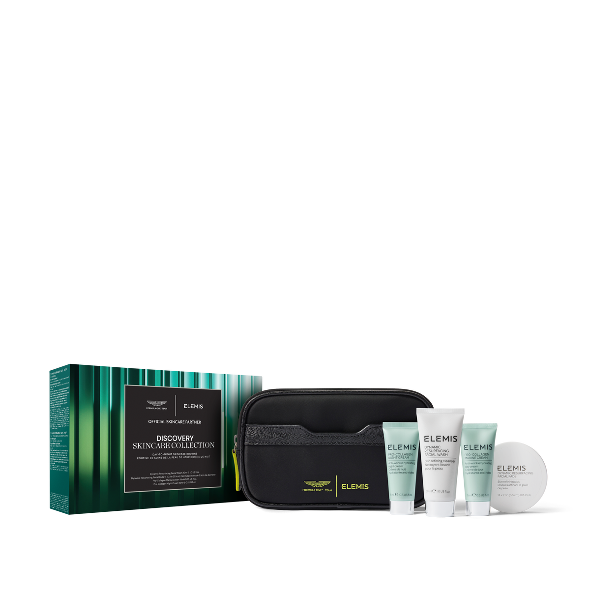 ELEMIS x Aston Martin Aramco Formula One™ Team Discovery Skincare Collection elemis x aston martin aramco formula one team discovery skincare collection