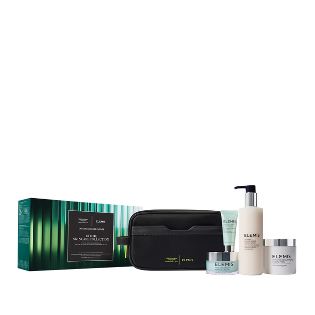 ELEMIS x Aston Martin Aramco Formula One™ Team Deluxe Skincare Collection elemis x aston martin aramco formula one team deluxe skincare collection