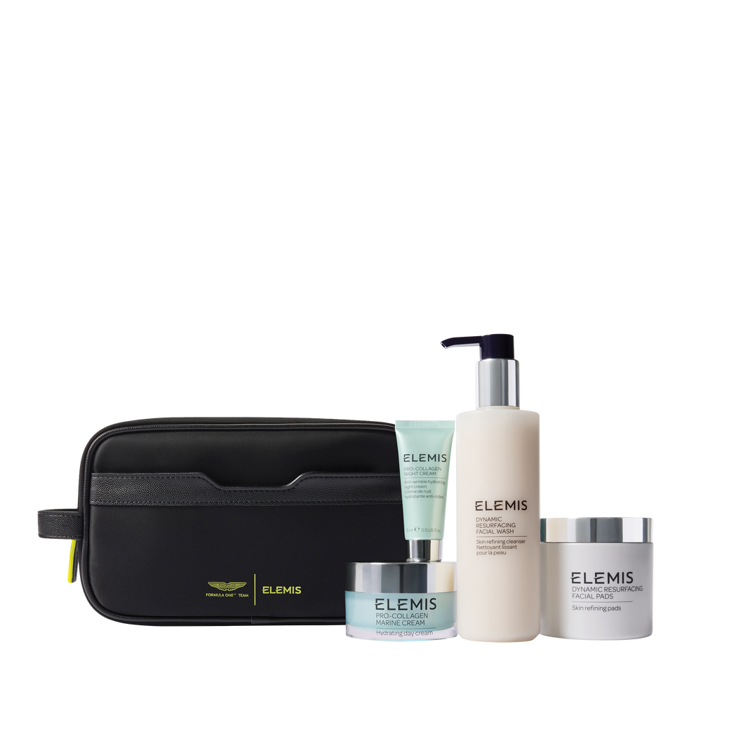 elemis x aston martin aramco formula one  team deluxe skincare collection
