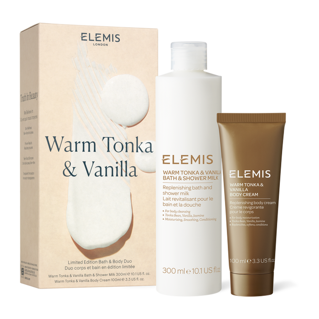 warm tonka   vanilla  body duo